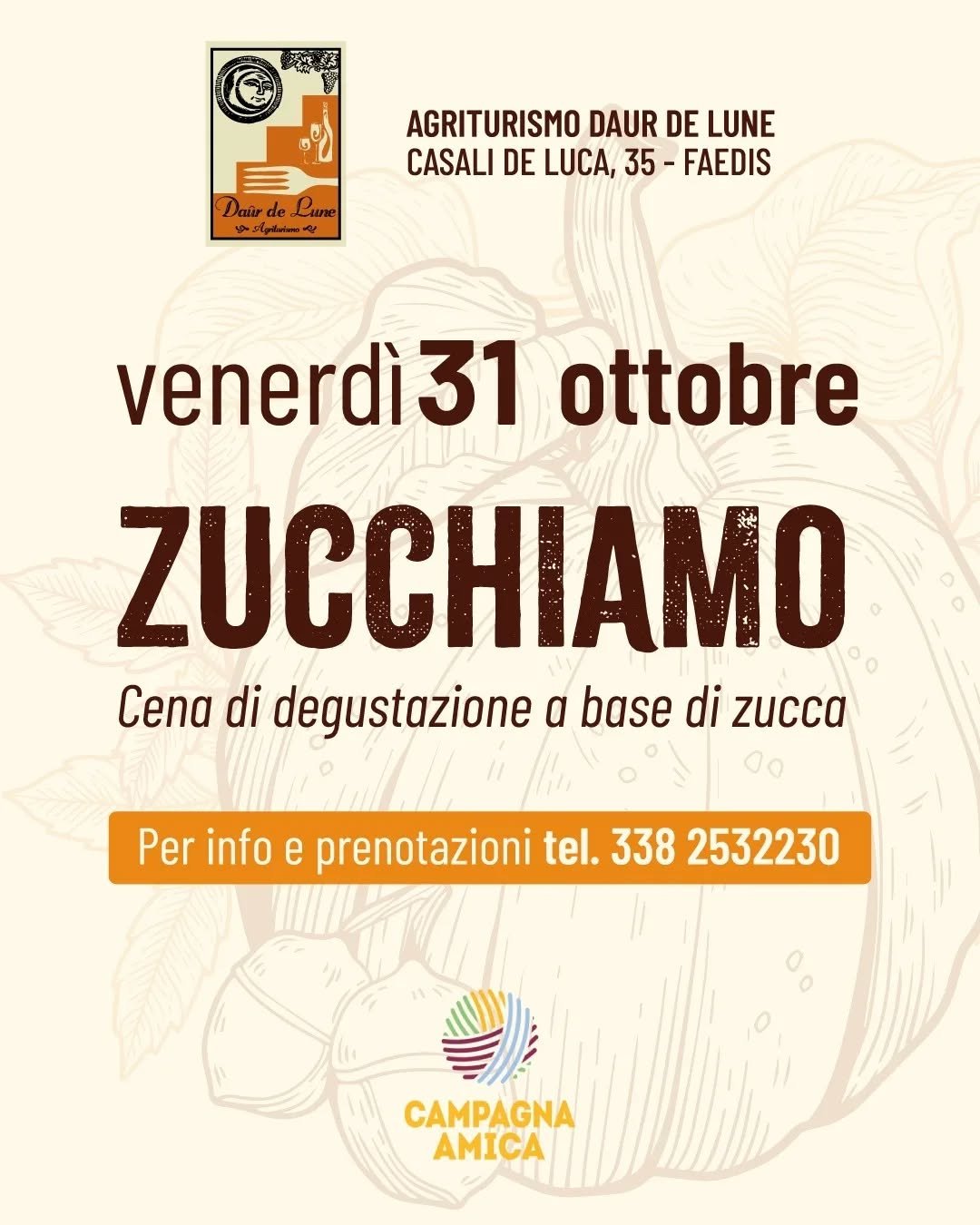 ZUCCHIAMO | Cena di degustazione a base di zucca